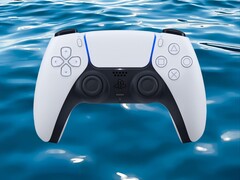 DualSense PS5 vezérlő vízbe merítve (Kép forrása: Sony PlayStation szerkesztéssel)