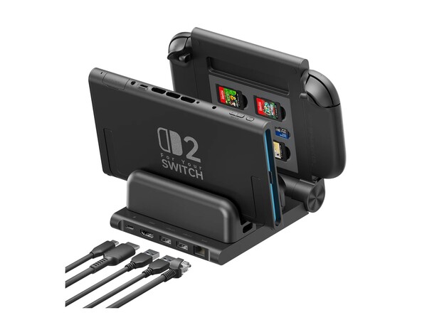 A Jsaux új dokkolója egyszerre négy Joy-Con-t tud tölteni.
