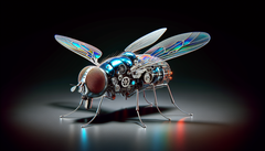 A kínai mikrodrón körülbelül 0,51 hüvelyk hosszú. (Kép forrása: DallE3)