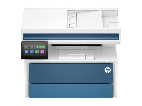 A HP LaserJet Pro MFP 4112fdw nyomtatásra, másolásra, szkennelésre és faxolásra alkalmas.
