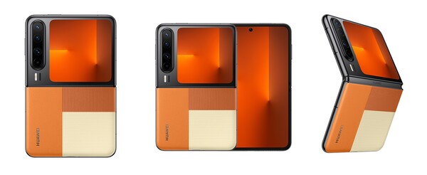 Huawei Pura X stílusos narancssárga.
