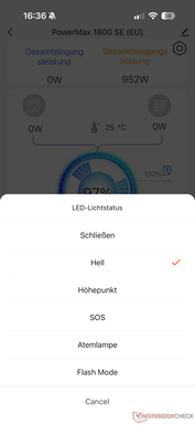 A LED-es lámpa beállításai