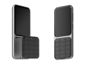 A Sidephone SP-01 (a képen) cserélhető billentyűzettel rendelkezik, olyan egyedi lehetőségekkel, mint a QWERTY vagy a T9 elrendezés. (Kép forrása: Sidephone)
