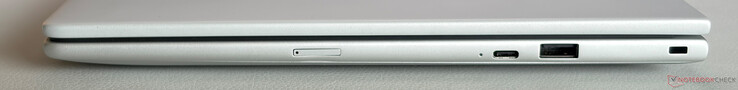 Helyes: USB-C 3.2 Gen.2 (10 Gbps, DisplayPort 1.4, tápellátás), USB-A 3.2 Gen.1 (5 Gbps, tápellátás), Nano biztonsági nyílás
