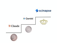 Egy szemléltető kép, amely bemutatja, hogyan viszonyul a Scinapse a versenytársakhoz (Kép forrása: Google, Anthropic és Pluto Labs; szerkesztés)