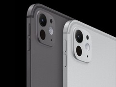 Apple az iPad Pro M5 űrfekete és ezüst színben, vékony teste és egyetlen hátsó kamerája. (Kép forrása: Apple)