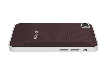 A Clicks Communicator hátlapján egy gödrös minta található, valamint egy kamera. (Kép forrása: Clicks)