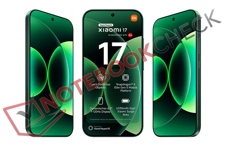 A kiskereskedő a Xiaomi 17 globális verziójának összes alapvető specifikációját is felsorolja. (Kép forrása: via Notebookcheck)