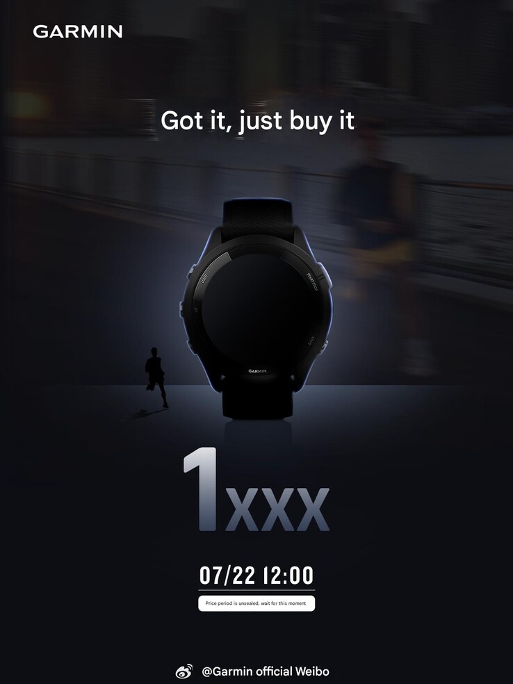 A képet a Garmin osztotta meg egy Weibo posztban, amelyben bejelentette a közelgő okosórát. (Kép forrása: Garmin via Weibo, gépi fordítás)