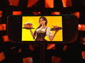 A „Yes Chef!” tele van főzős játékokkal. A képen: Steam Deck a Tavern Manager borítóképével.