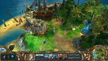 A képen: Játékmenetet bemutató képernyőkép a King’s Bounty: Crossworlds játékból.