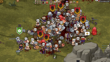 Egy kép, amely két sereg csatáját mutatja Norlandban.