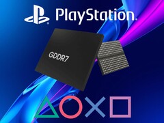 PlayStation logó GDDR7 memóriával (Kép forrása: Sony PlayStation, Memphis Electronic GmbH szerkesztéssel)