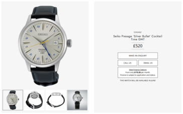 A Seiko Presage SSK049 hivatalos listázása az Egyesült Királyságban...
