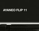 Ayaneo hivatalos Flip 11 teaser egy hátulra szerelt fizikai gombot mutat. (Kép forrása: Ayaneo - szerkesztve)