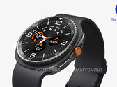 A Galaxy Watch8 Classic nem hivatalos renderelése forgatható lünettával. (Kép forrása: OnLeaks &amp; SammyGuru)