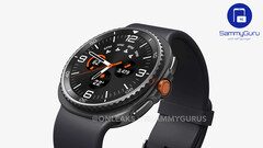 A Galaxy Watch8 Classic nem hivatalos renderelése forgatható lünettával. (Kép forrása: OnLeaks &amp;amp; SammyGuru)