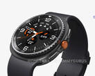 A Galaxy Watch8 Classic nem hivatalos renderelése forgatható lünettával. (Kép forrása: OnLeaks &amp; SammyGuru)