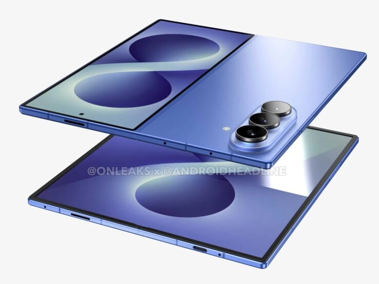 A pletykált Galaxy Z Fold 8 nem hivatalos CAD renderelése.