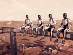 Tesla Optimus robotok a Marson végzett építési munkálatokhoz. (Kép forrása: SpaceX)