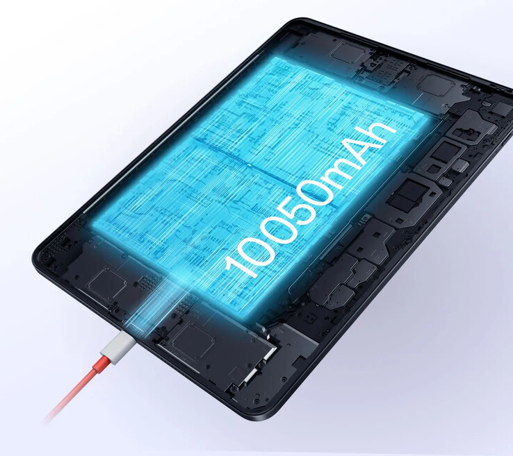 A OnePlus Pad Go 2 akkumulátora 10 050 mAh kapacitású. (Kép forrása: OnePlus)