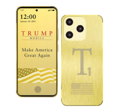 A Trump Mobile T1 okostelefon (a képen) nem a beígért szeptemberi megjelenési ablakokban jelent meg. (Kép forrása: Trump Mobile)