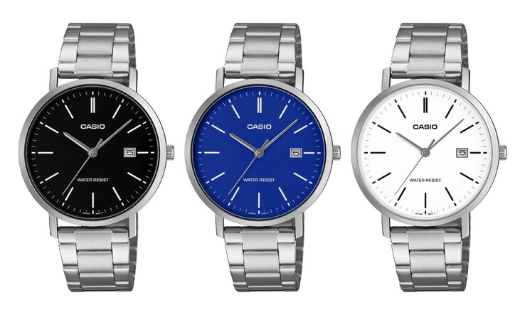 Balról jobbra: a Casio MTP-VT05D-1E, MTP-VT05D-2E és MTP-VT05D-7E órák