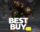 Samus a Metroid Prime 4: Beyondból a Best Buy logójával (Kép forrása: Nintendo of America, Best Buy szerkesztéssel)
