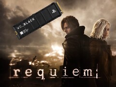A Resident Evil Requiem banner PS5 SSD-vel látható