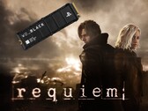 A Resident Evil Requiem banner PS5 SSD-vel látható