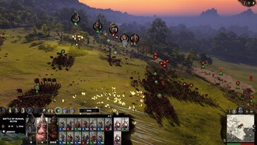 Egy kép, amely egy csatát ábrázol a Total War: Three Kingdoms játékban.