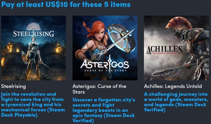 Dekoratív kép. 10 dollár befizetésével 5 elemet kapsz (Kép forrása: Humble Bundle)