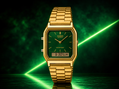 A Casio AQ-230GA-3AMQY karóra arany színű kialakítással rendelkezik