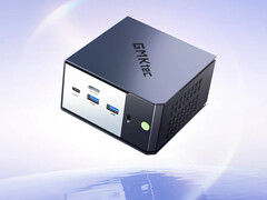 Az EVO-X1 Pro a Ryzen AI 9 HX 470 processzorral rendelkezik. A képen: a mini PC elülső részét bemutató promóciós kép.