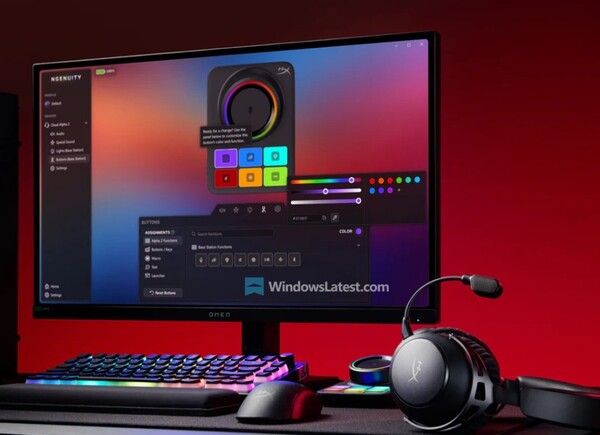 A HyperX bemutatja NGENUITY kísérőszoftverének új verzióját is. (Kép forrása: WindowsLatest)