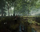 Egy kép, amely a The Forest című játék egyik környezetét ábrázolja.