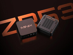 A ZR535-öt a nemrég bemutatott, de már elavult Ryzen 5 3501U processzor hajtja. A képen: egy promóciós fotó, amely a mini PC felső és alsó részét mutatja.