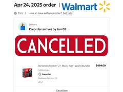 A Walmart törölte a Switch 2 előrendelést (Kép forrása: screenshot, Walmart szerkesztéssel)