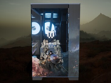 Maingear Crimson Desert Limited Edition PC előlapja látható