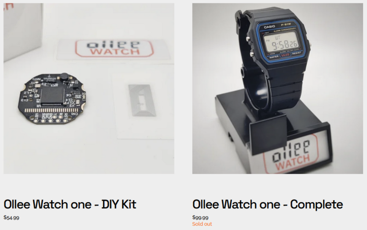Az Ollee Watch mod külön megvásárolható, vagy 99,99 $-ért már előre moddolt órát is kaphatsz. (Kép forrása: Ollee Watch)