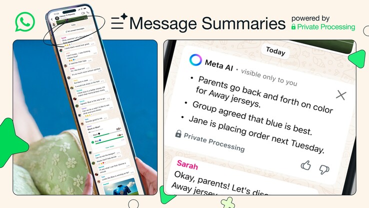 WhatsApp üzenet összefoglalók. (Kép forrása: WhatsApp)