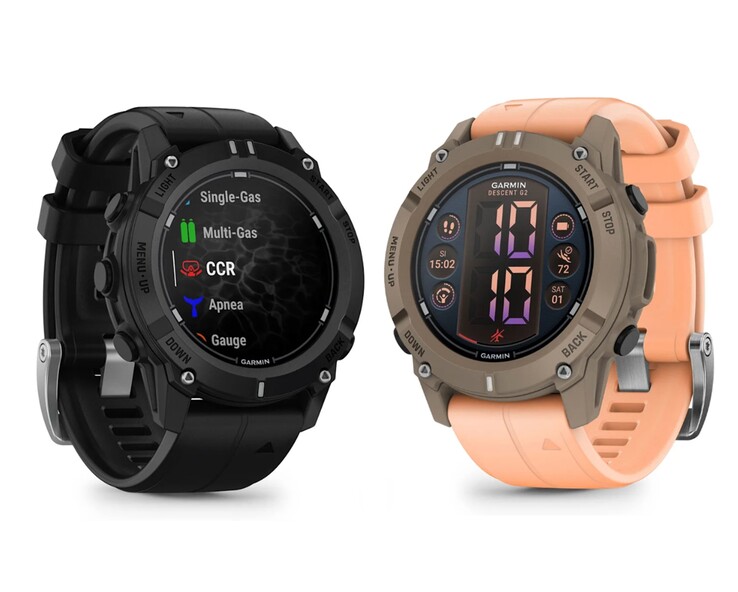 A Garmin Descent G2 okosóra kétféle színben kapható. (Kép forrása: Garmin)