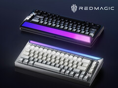 A RedMagic fekete és fehér kivitelben kínálja Ice Blade mágneses tengelyes billentyűzetét. (Kép forrása: RedMagic)