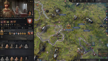 A képen: Egy játékmenet-képernyőkép a Crusader Kings III-ból.