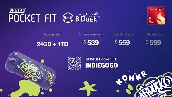 A Konkr Fit Elite B.Duck kiadás többe kerül, mint a többi színváltozat. (Kép forrása: Ayaneo)