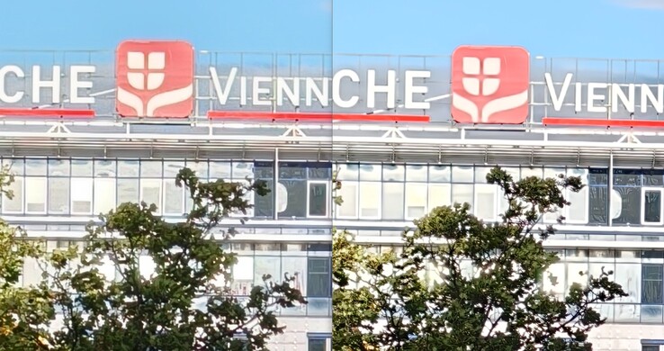 Az összehasonlítás (bizonytalanságot) teremt: A bal oldalon a 12MP-es fotó kivágása, a jobb oldalon az 50MP-es kép kivágása.