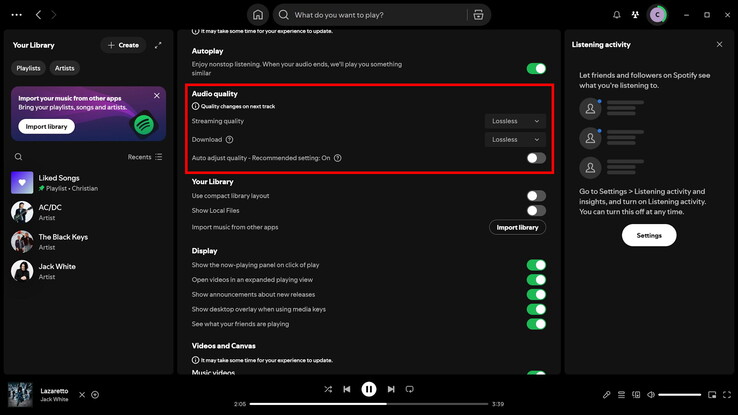 Válts át veszteségmentes lejátszásra a Spotify-ban