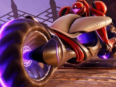 Samus a Metroid Prime 4: Beyondból a Vi-O-La motorján (Kép forrása: Nintendo of America a YouTube-on, screenshot)