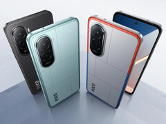 A Xiaomi Poco M7 a három megjelenési színben. (Kép forrása: Xiaomi)