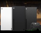 Xbox Series X fehér (balra), fekete (középen) és a Galaxy Black Special Edition (jobbra). (Kép forrása: Microsoft)